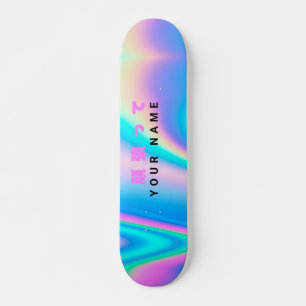 Skate Nome Holográfico Moderno Onda Japonesa