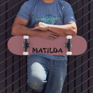 Skate Nome Moderno do rosa Dourado | Na moda Trendy