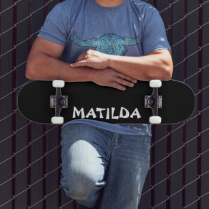 Skate Nome Moderno Preto Na moda Trendy