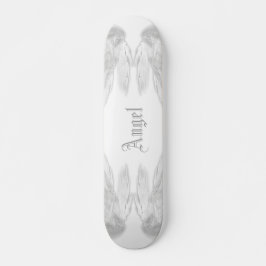 Skate Nome Personalizado Branco do ANGEL WINGS