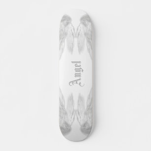 Skate Nome Personalizado Branco do ANGEL WINGS