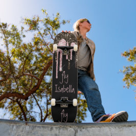 Skate Nome Personalizado da Girly Sparkle Girly Glitter 