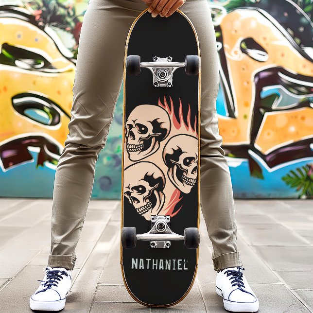Skate Nome Personalizado de Chamadas de Caveira de Grava (Criador carregado)
