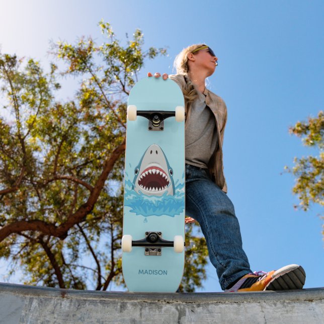 Skate Nome personalizado de Shark engraçado (Ao ar livre 1)