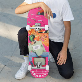 Skate Nome Personalizado Divertido Surreal Único e Custo