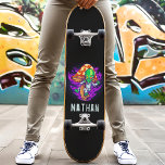 Skate Nome Personalizado do Cogumelo da Alienígena Tripp<br><div class="desc">skate de nome personalizado do Mushroom de Alienígena Trippy</div>