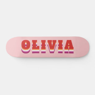 Skate Nome Personalizado do Sinalizador do Orgulho Lésbi