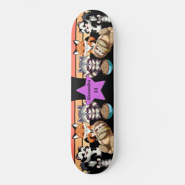 Skate Nome Personalizado dos Animais de Corte (Frente)