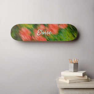 Skate Nome personalizado, floral abstrata