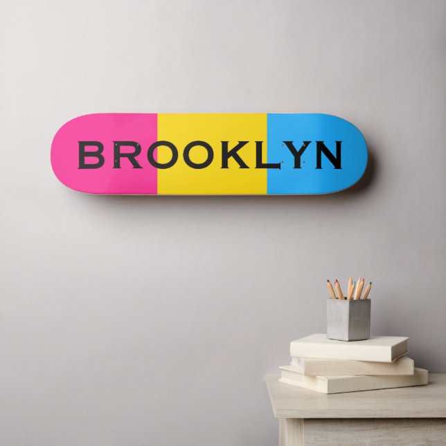 Skate Nome Personalizado LGBTQ Sinalizador do Orgulho Pa (Arte de parede (Horz))