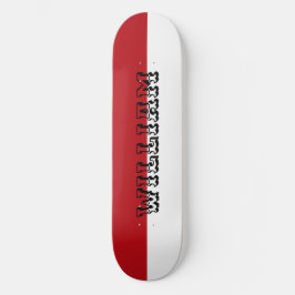 Skate nome personalizado moderno branco e vermelho