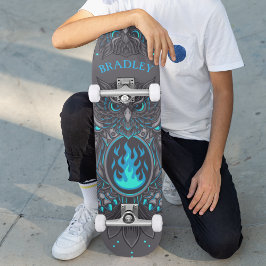Skate Nome Personalizado Moderno e Legal da Coroa de cin