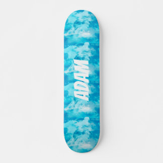 Skate Nome Personalizado Nuvens Céu Azul Sonhador Estéti