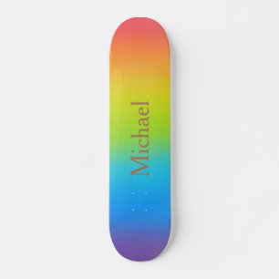 Skate Nome Personalizado Personalizável Design do Arco-