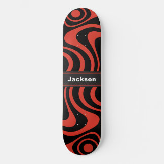 Skate Nome Personalizado Trippy Ondulado 70s Retro Verme