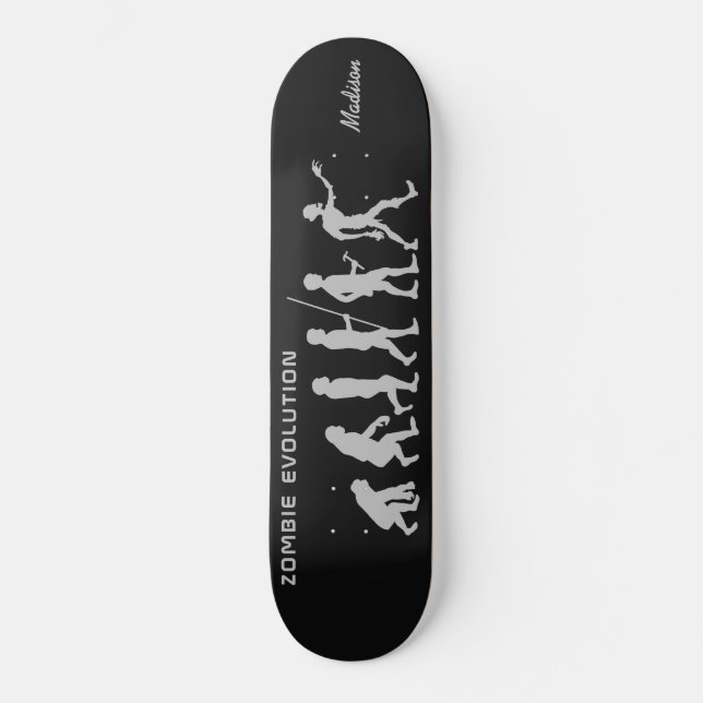 Skate Nome personalizado Zombie Evolution skateboards (Frente)