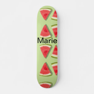 Skate Nome simples de melancia cor-de-rosa adiciona um p