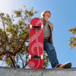 Skate Notas Brancas Simples E Modernas De Tremores Claro