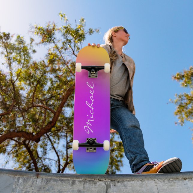 Skate Novo Ombre Personalizado legal (Ao ar livre 1)