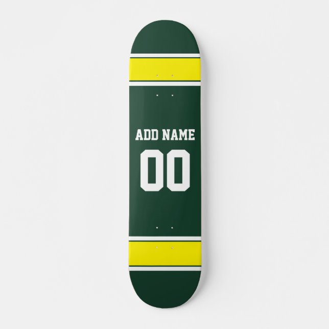 Skate Número de Nome Personalizado de Futebol de Jersey  (Frente)