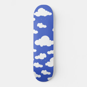 Skate Nuvem Azul Céu Branco Nuvens Sonhando Nuvens