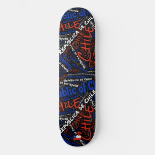 Skate Nuvem de palavras do Orgulho Nacional Chileno