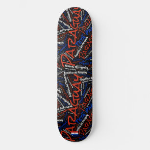 Skate Nuvem de Palavras do Orgulho Nacional do Paraguai