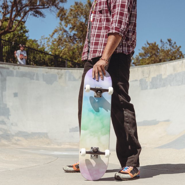 Skate Nuvens do Unicorn Rainbow #2 #wall #art (Ao ar livre 2)