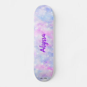 Skate Nuvens Estéticas de Pastel Dispersam Personalizada