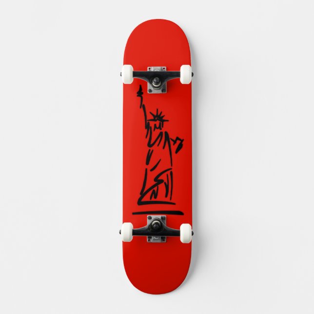 Skate NY Lady Liberty Red (Frente)