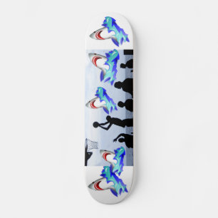 Skate O basquetebol do navio do oceano dos tubarões oste