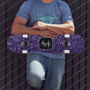 Skate O brilho roxo ultravioleta escuro sparkles