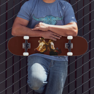 Skate O Natal de homens costas-com-costas sem camisa do 