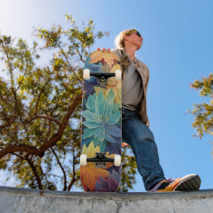 Skate O outono Colorido deixa um monograma personalizado