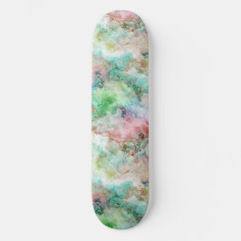 Skate Ocean Abstract Watercolor Grunge Pattern 