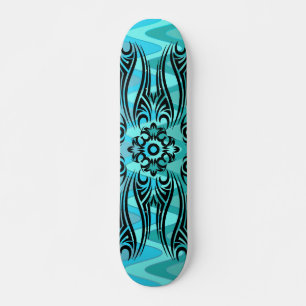 Skate Oceano tribal da cavidade do tatuagem preto 1%