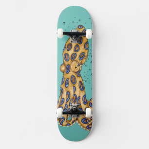 Skate Octopus do Anel Azul e Arte das Bolhas
