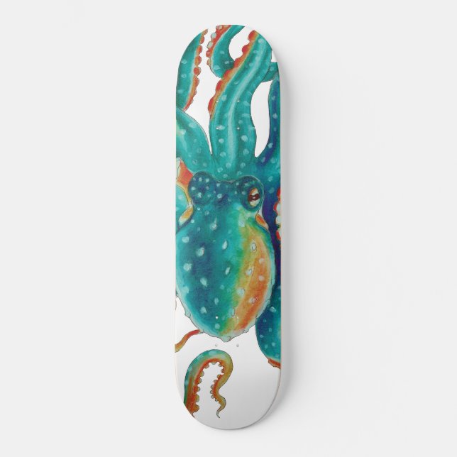 Skate Octopus Teto Watercolor Tentacle (Frente)