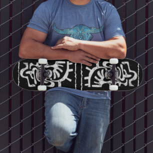 Skate Odd critters b&w abstract art