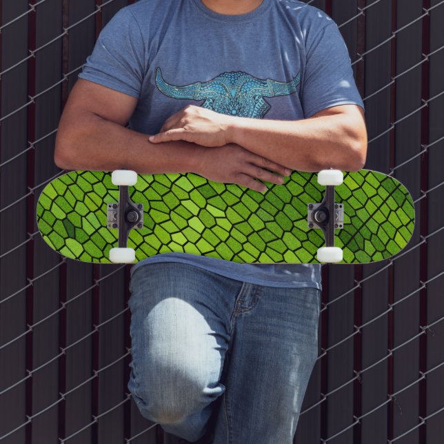 Skate Olhar de Vidro Cortado Verde (Ao ar livre 3)