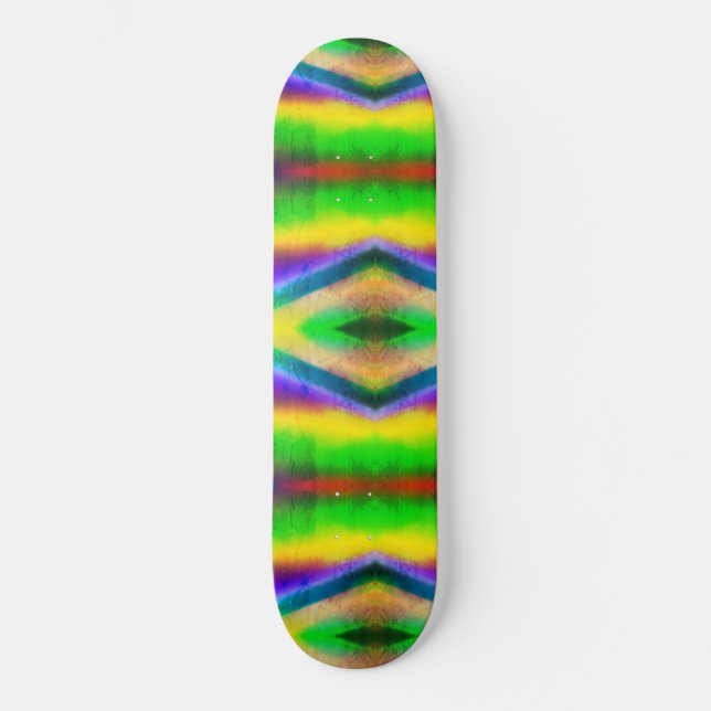 Skate Olho de Abstrato Geometragem do Triângulo do Verde (Frente)