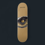 Skate Olho do Dinossauro T Rex Personalizado<br><div class="desc">Tabuleiro de skate de dinossauros T rex. Apenas adicione seu nome.</div>