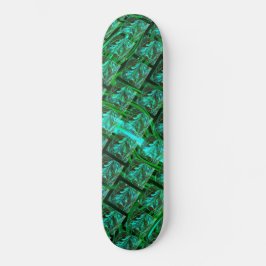 Skate 'Olhos azuis enquadrados', imagem riscada, borada