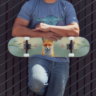 Skate Olhos Marcantes de uma Raposa Vermelha Astuta