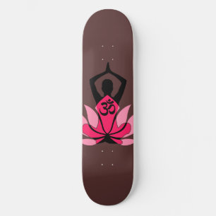Skate OM Namaste Lotus Flower Yoga em Un
