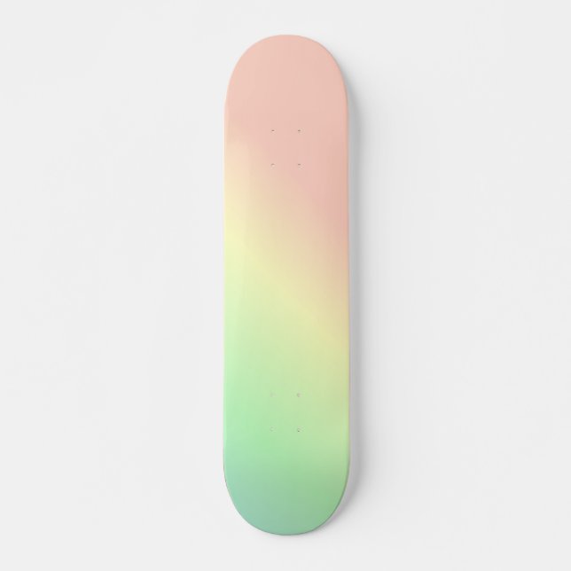 Skate Ombre Rainbow Abstrato Pastel Patterno (Frente)