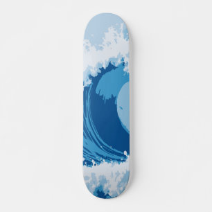 Skate Onda Abstrata Rip Curl Oceano Azul Design