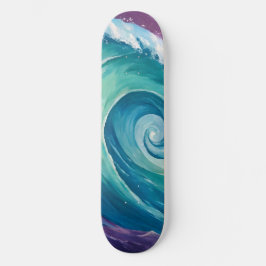 Skate Onda Espiral Abstrata do Oceano