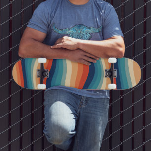 Skate Ondas Coloridas Vintage Retro