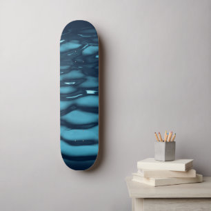 Skate Ondas de Água Azul Aqua